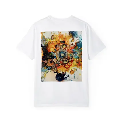 Colorful Abstract Watercolor Circles Cosmic Explosion