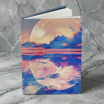 Tropical Moon Reflection Lofi Art