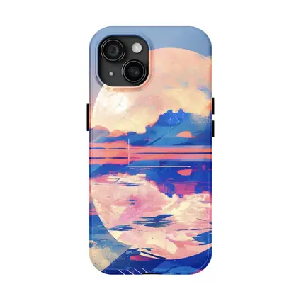 Tropical Moon Reflection Lofi Art