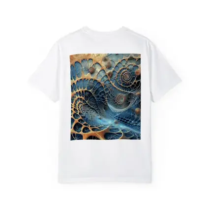 Blue Fractal Spiral Abstract Digital Art