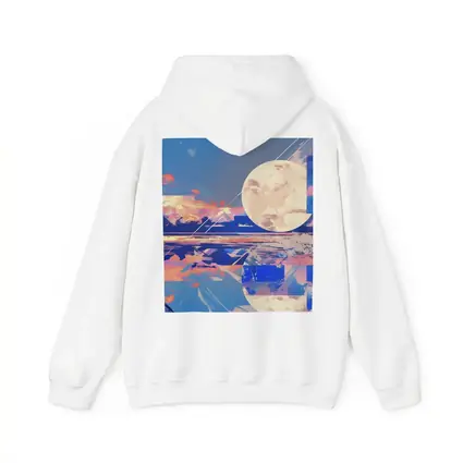 Collage Moon Tropical Beach Sunset Art