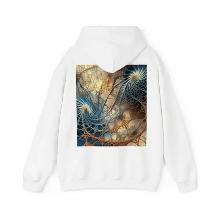 Fractal Spiral Web Abstract Blue Brown
