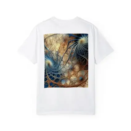 Fractal Spiral Web Abstract Blue Brown