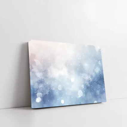 Blue Watercolor Abstract Winter Snow Background