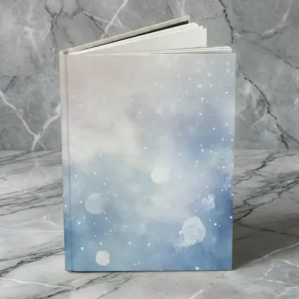 Blue Watercolor Abstract Winter Snow Background