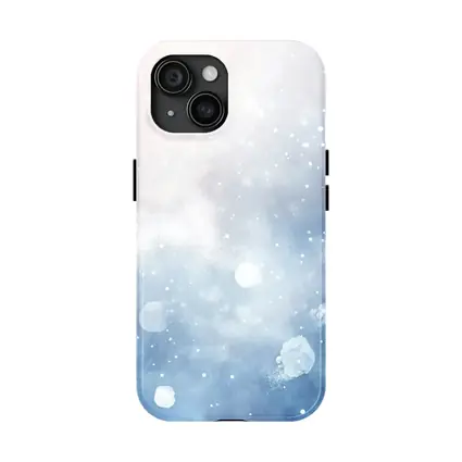 Blue Watercolor Abstract Winter Snow Background