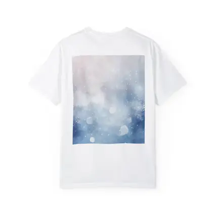 Blue Watercolor Abstract Winter Snow Background