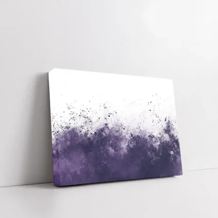 Dark Purple Ink Splash Abstract Art
