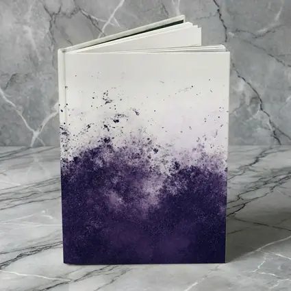 Dark Purple Ink Splash Abstract Art