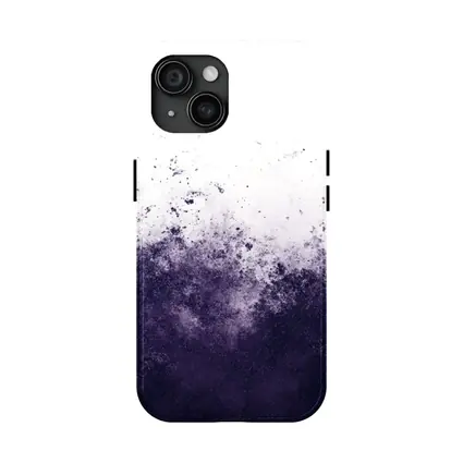 Dark Purple Ink Splash Abstract Art