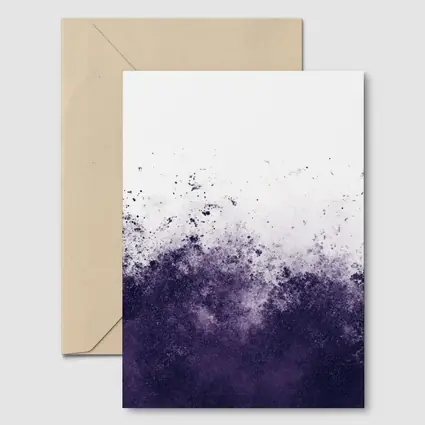 Dark Purple Ink Splash Abstract Art