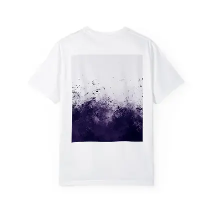 Dark Purple Ink Splash Abstract Art