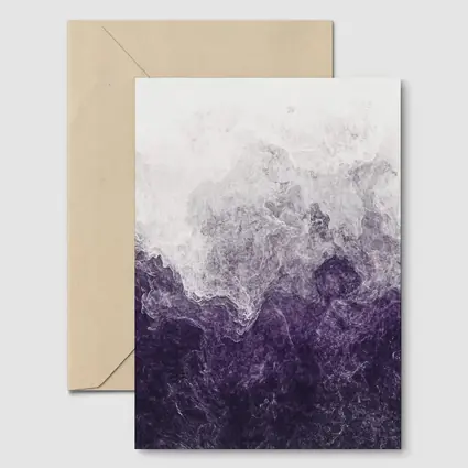 Purple Smoke Abstract Dark Stormy Art