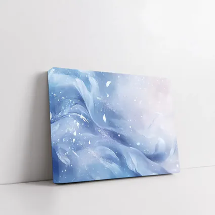 Soft Blue Abstract Swirling Dreamy Art