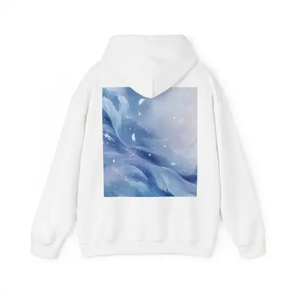 Soft Blue Abstract Swirling Dreamy Art