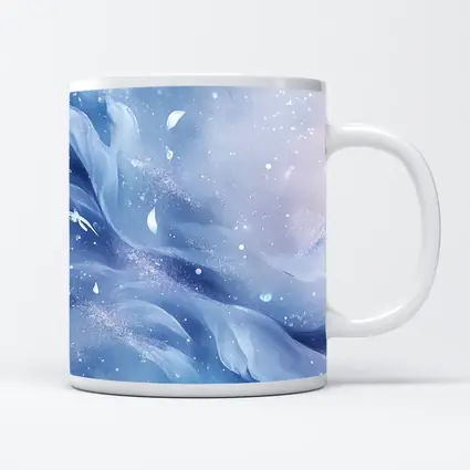 Soft Blue Abstract Swirling Dreamy Art