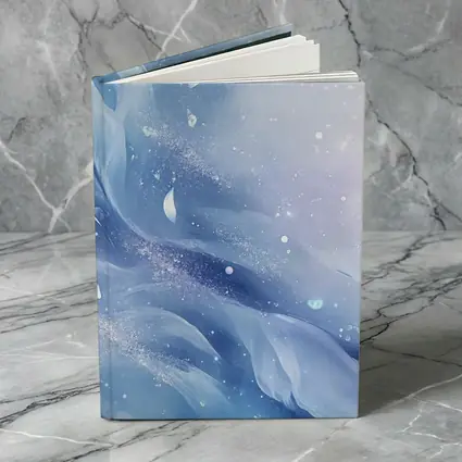 Soft Blue Abstract Swirling Dreamy Art