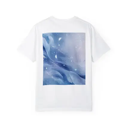 Soft Blue Abstract Swirling Dreamy Art