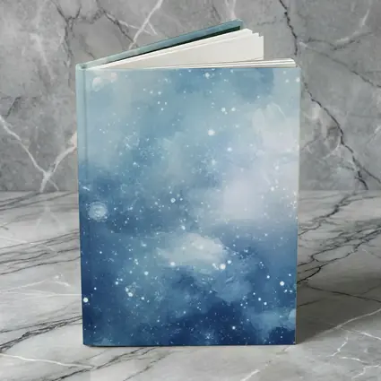 Blue Watercolor Galaxy Space Abstract Art