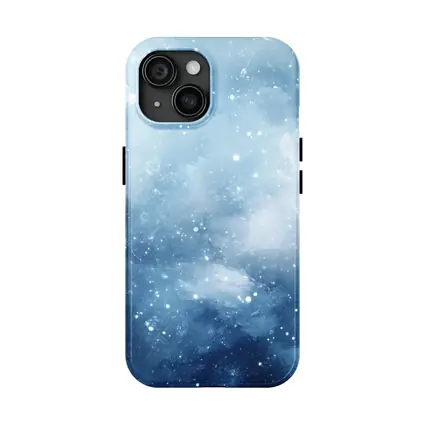 Blue Watercolor Galaxy Space Abstract Art