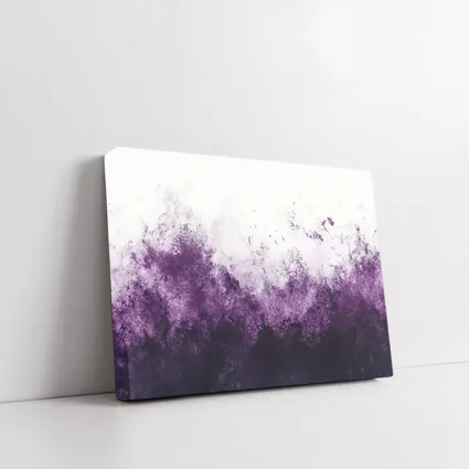 Dark Purple Abstract Grunge Watercolor Art