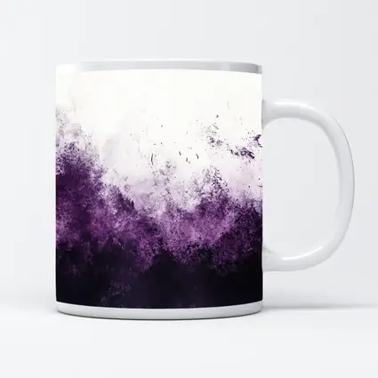 Dark Purple Abstract Grunge Watercolor Art