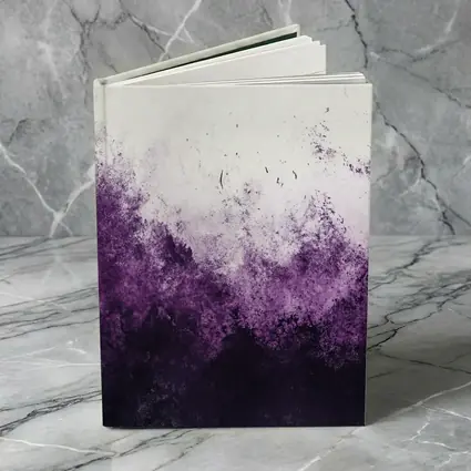 Dark Purple Abstract Grunge Watercolor Art