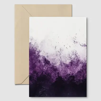 Dark Purple Abstract Grunge Watercolor Art