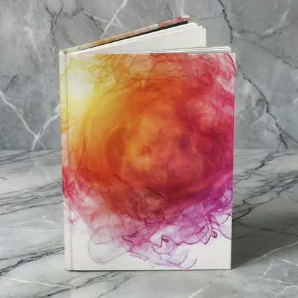Fiery Red Orange Smoke Abstract White Background