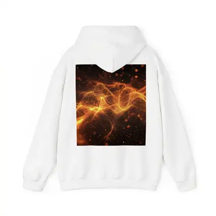 Golden Fire Particle Wave Dark Abstract