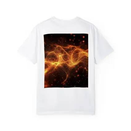 Golden Fire Particle Wave Dark Abstract