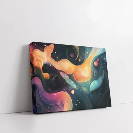 Abstract Fluid Art Dark Space Background