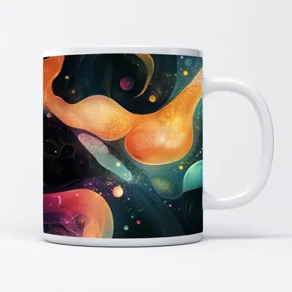 Abstract Fluid Art Dark Space Background