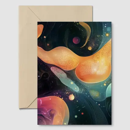 Abstract Fluid Art Dark Space Background