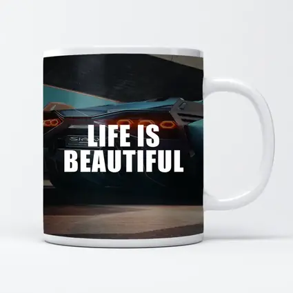 Life Is Beautiful Lamborghini Sian Motivational Art