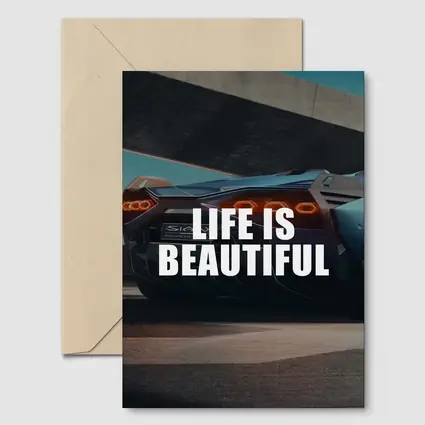 Life Is Beautiful Lamborghini Sian Motivational Art