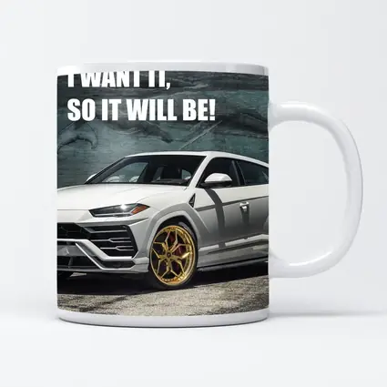 White Lamborghini Urus Gold Wheels Motivation Quote