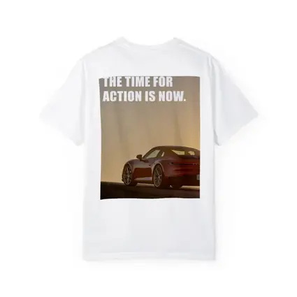 Porsche 911 Red Car Golden Sky