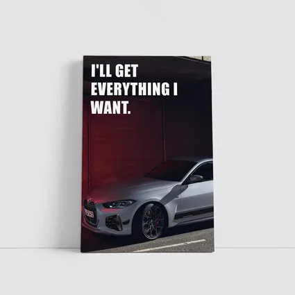 BMW Four Series Silver Coupe Bold Quote