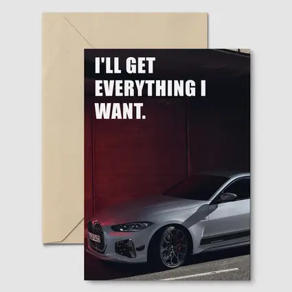 BMW Four Series Silver Coupe Bold Quote