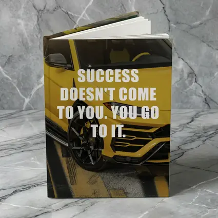 Success Quote Yellow Lamborghini Urus Car