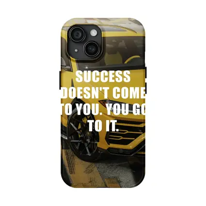 Success Quote Yellow Lamborghini Urus Car