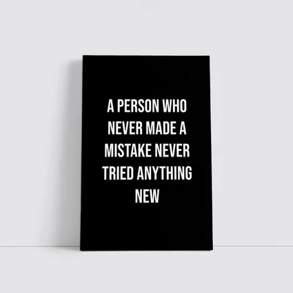 Never Made Mistake Never Tried Anything New