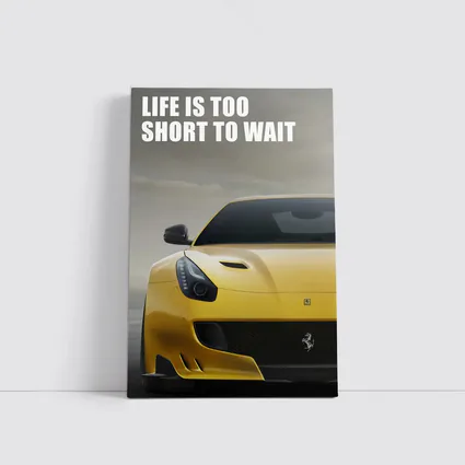 Ferrari F12 Yellow Life Is Too Short