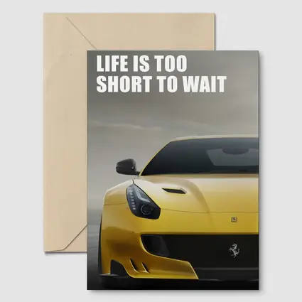 Ferrari F12 Yellow Life Is Too Short