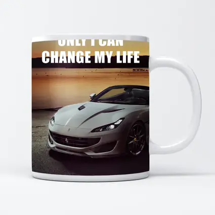 Ferrari Portofino White Car Sunset Motivational