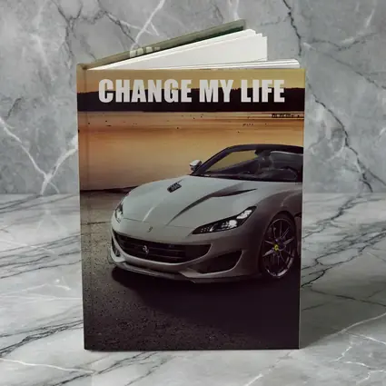 Ferrari Portofino White Car Sunset Motivational