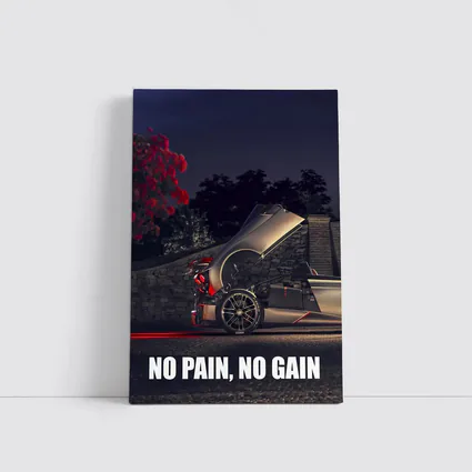 Pagani Huayra Night Motivational Quote Art