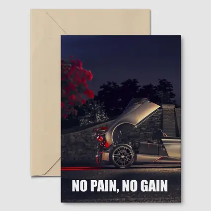 Pagani Huayra Night Motivational Quote Art