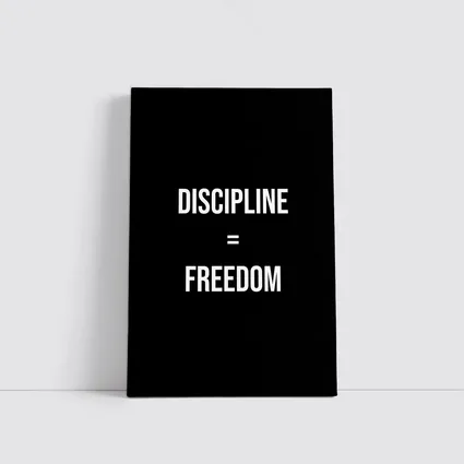 Discipline Equals Freedom Bold Black Typography